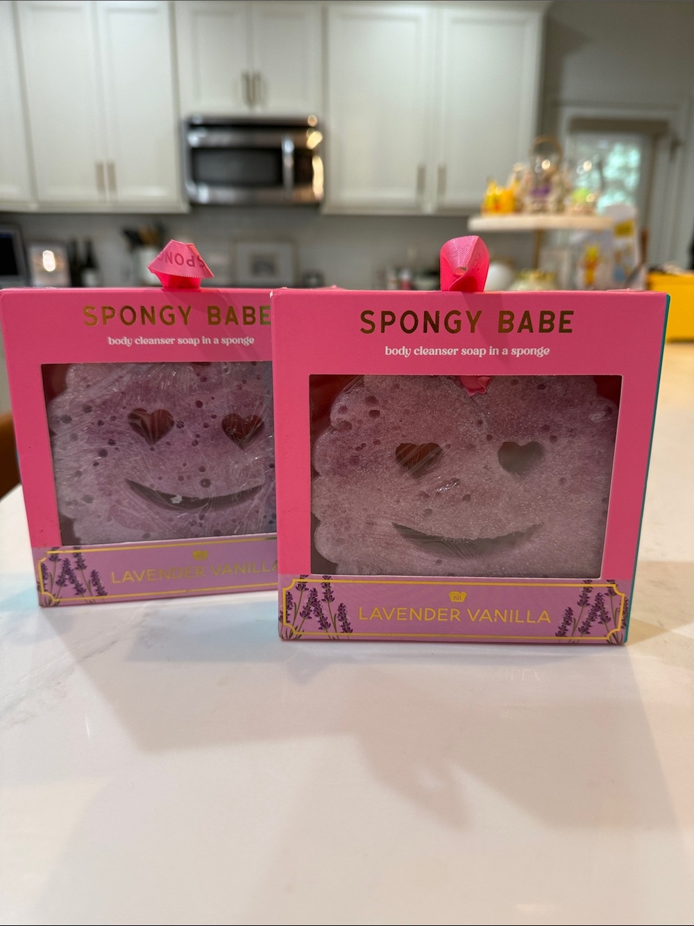 SPONGY BABE 🌸 Lavender Vanilla Sponge Soap set of TWO
